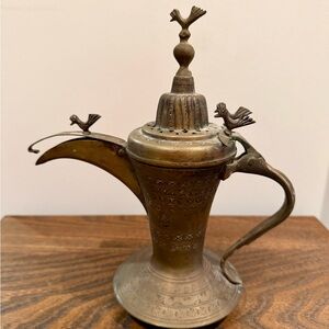 Vintage Middle Eastern Brass Dallah Coffee Pot